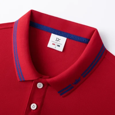 Красная вышитая на заказ хлопковая футболка-поло для гольфа, корпоративный спортивный логотип с короной, полиэстер, рабочая одежда, мужская одежда на заказ